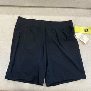 7” dry-fit black gym shorts